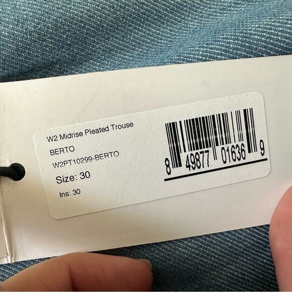 NWT 3x1 Berto Midrise Pleated Trouser, 30x30, NYC Designer - Picture 11 of 11